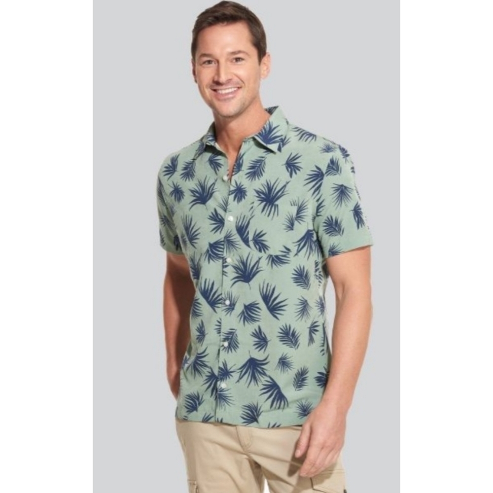 Van Heusen Leaf Printed Camp Shirt